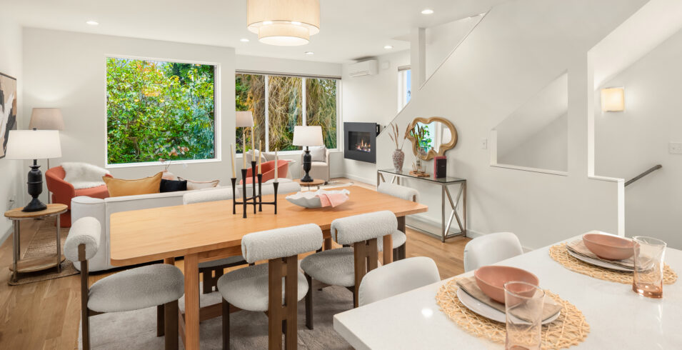 ballard townhouse great room open concept living space with hardwood floors ballard townhouse for sale