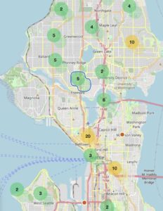 Map of Seattle Speed Cameras Map of Seattle Traffic Cameras