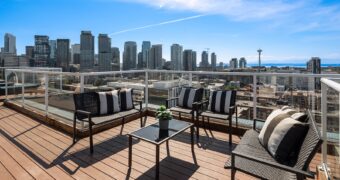 Over 300 square feet of private deck at this Capitol Hill penthouse