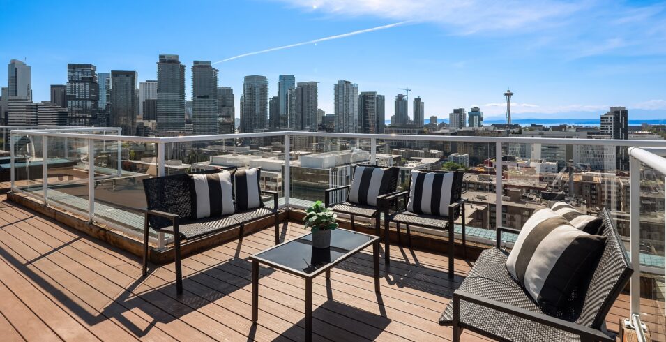 Over 300 square feet of private deck at this Capitol Hill penthouse
